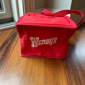 Vintage Wendy's Red Insulated Lunch Bag / Tote / Bag
